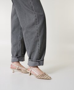 dames slingbacks beige