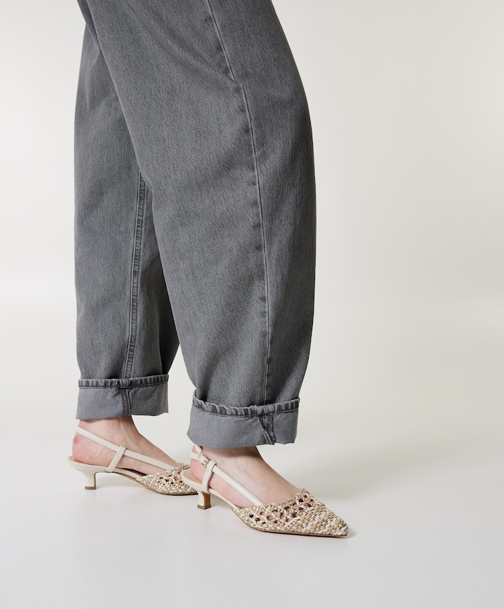 dames slingbacks beige