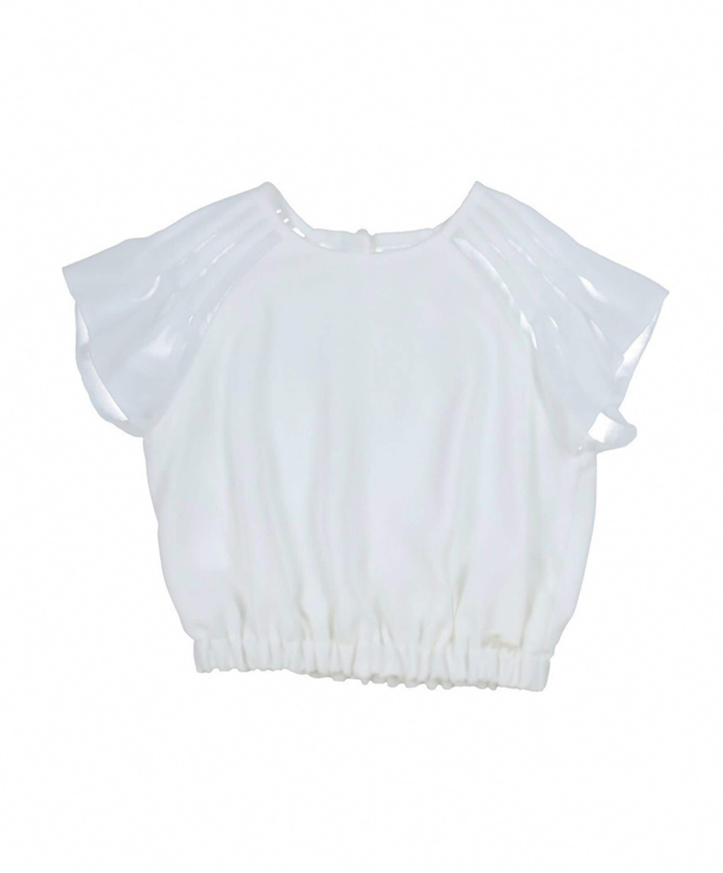 Blouse korte mouw ecru