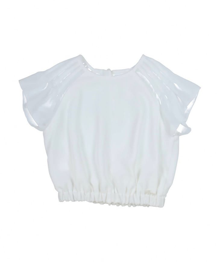 Blouse korte mouw ecru