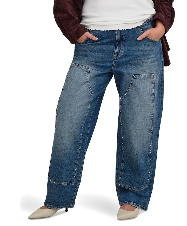 CARZOEY MW BARREL STUDS DOT502 dames jeans blauw