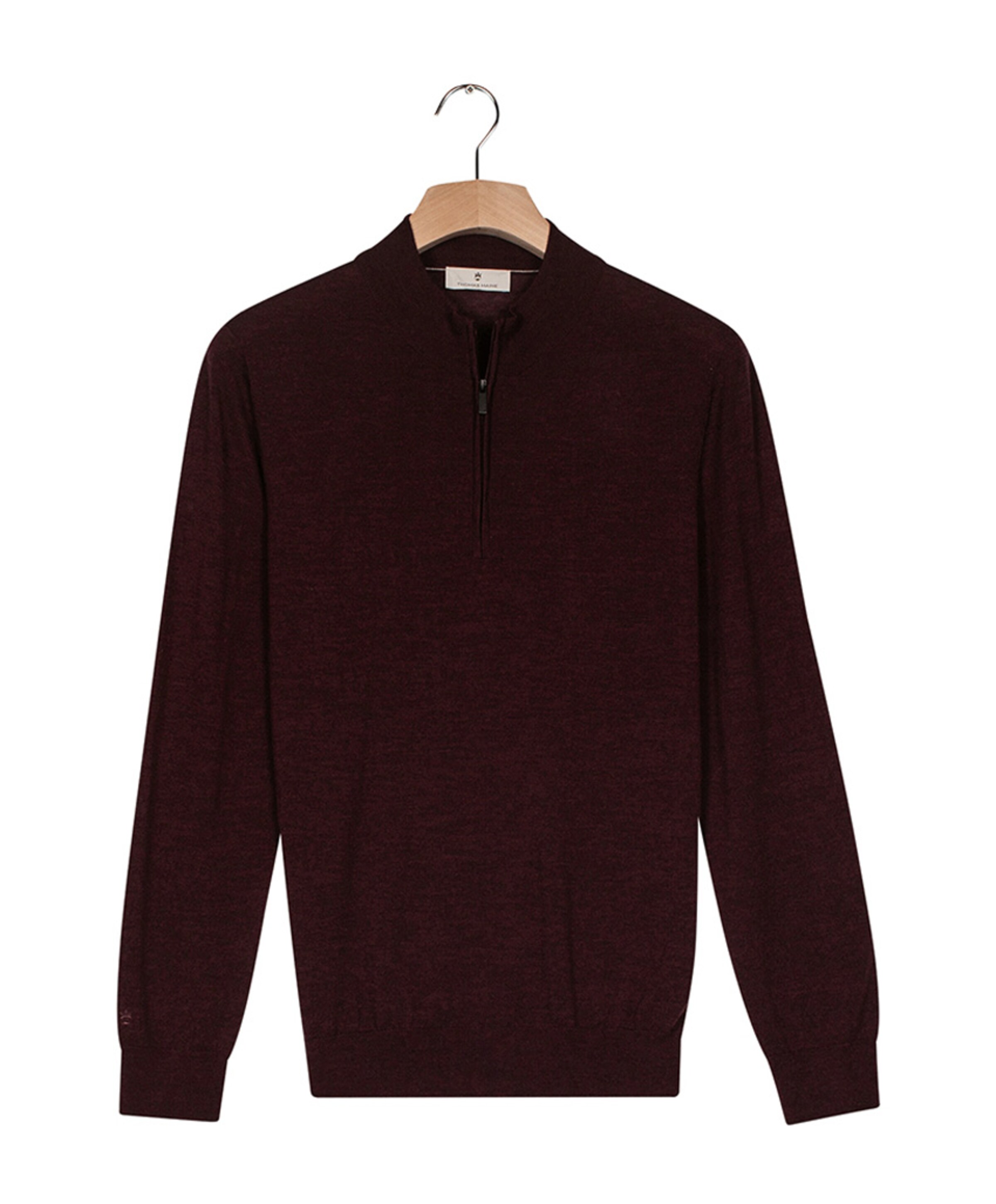 Heren trui met rits bruin