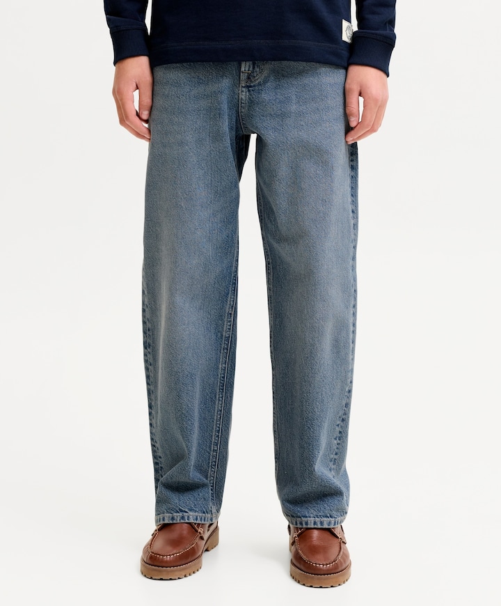 JJIALEX JJORIGINAL SQ 032 SN JNR jongens jeans blauw