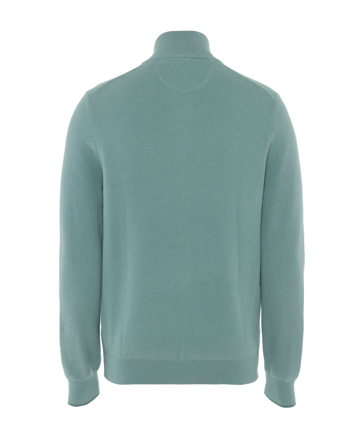 Heren trui met rits blauw