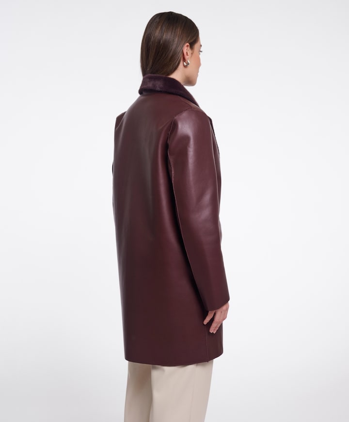 Dames jas reversible bordeaux
