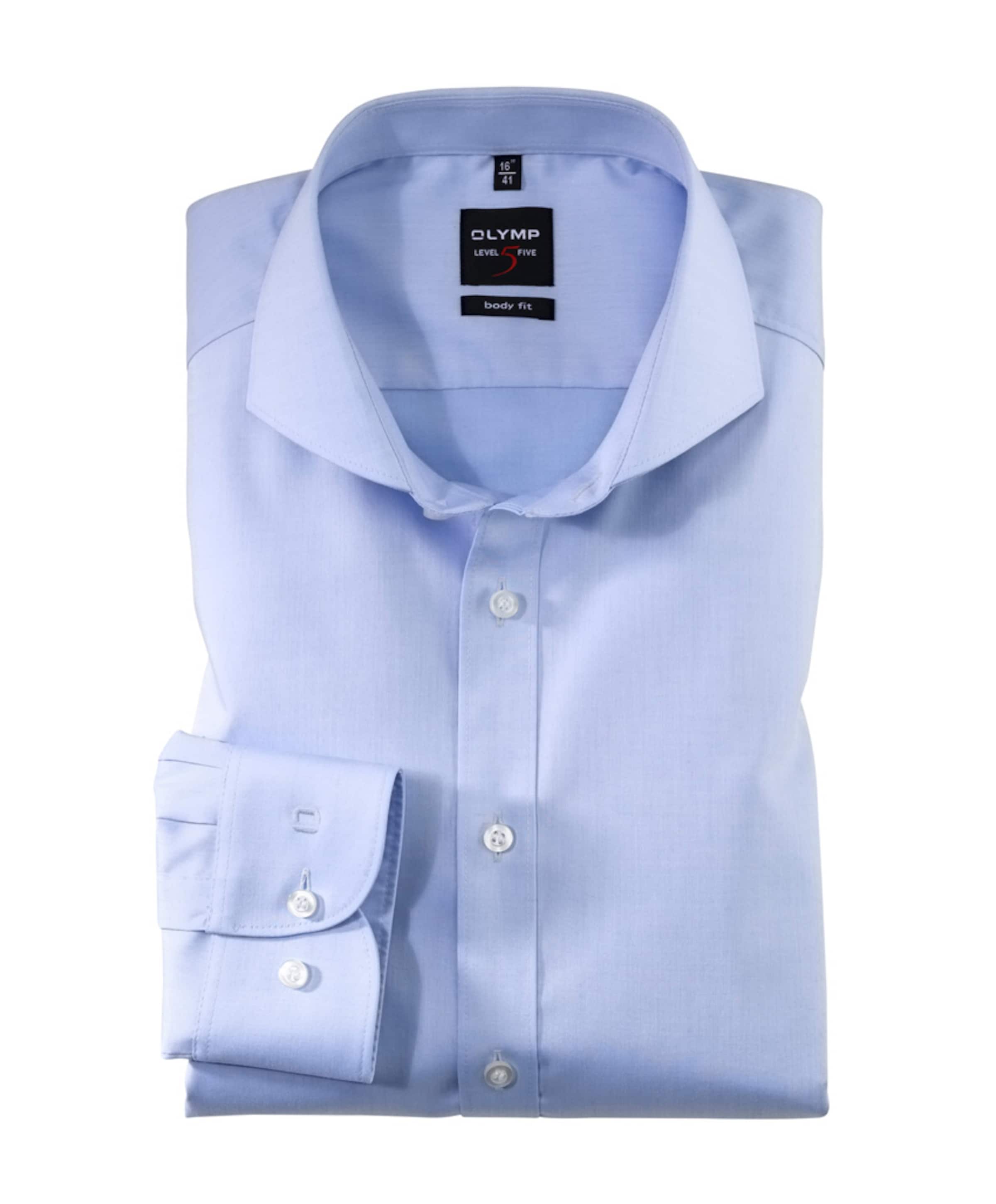 Heren overhemd lange mouw blauw