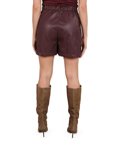 Dagmar PU dames korte broek rood