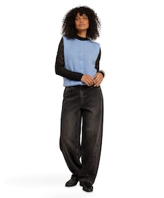 Frenkie balloon dames jeans grijs