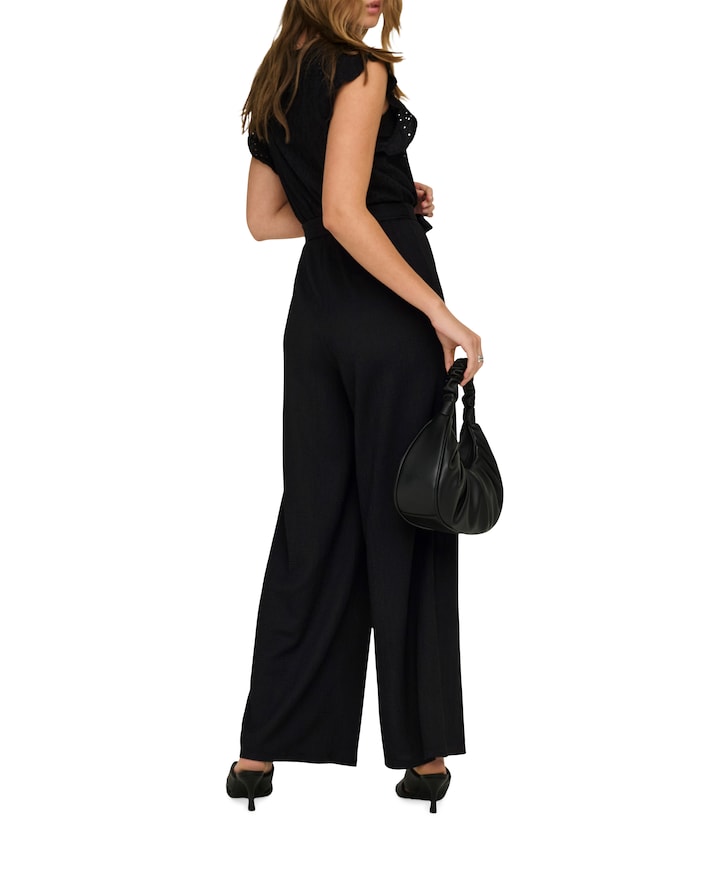 ONLELISA S/L V-NECK JRS dames jumpsuit zwart