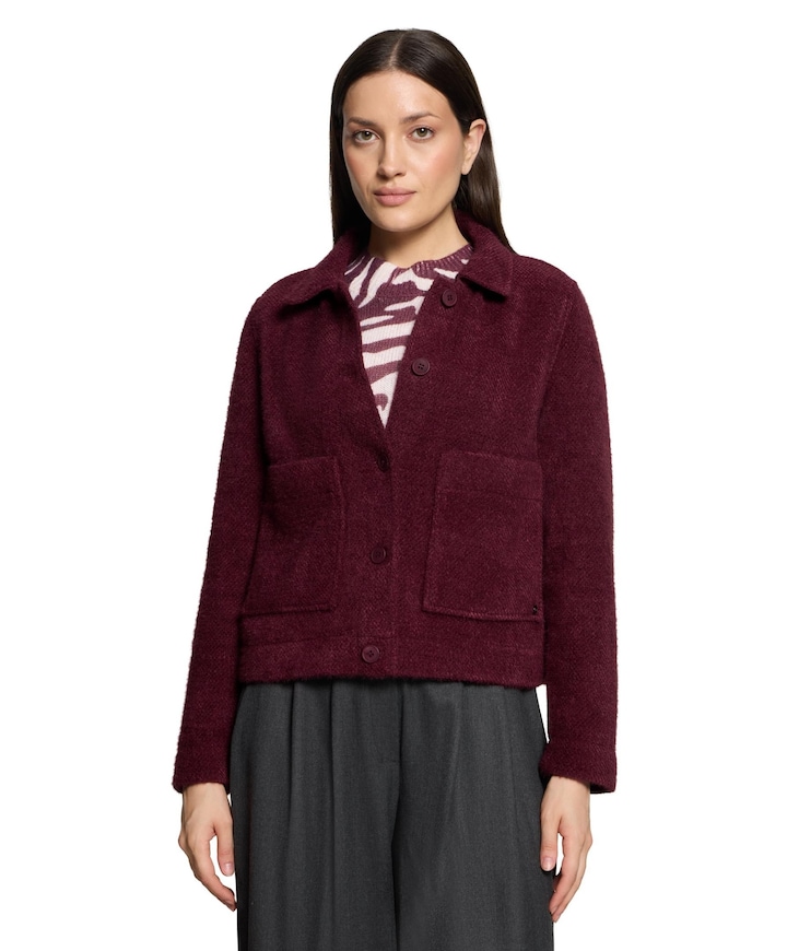 Dames jas bordeaux
