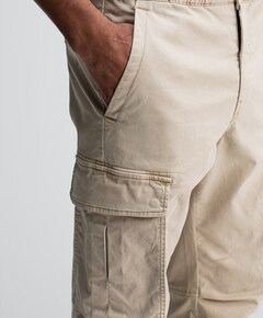 Tristan Slim Sateen Cargo heren broek beige