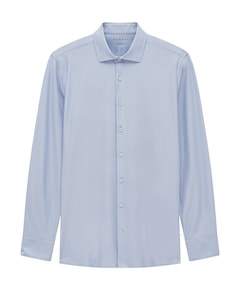 Heren overhemd lange mouw blauw