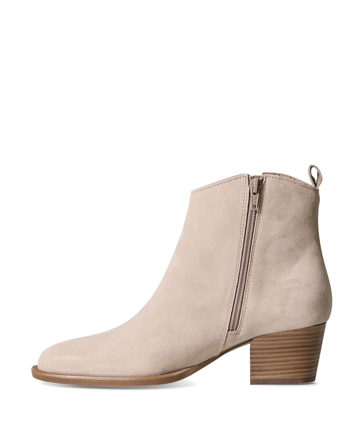 dames enkellaarzen beige
