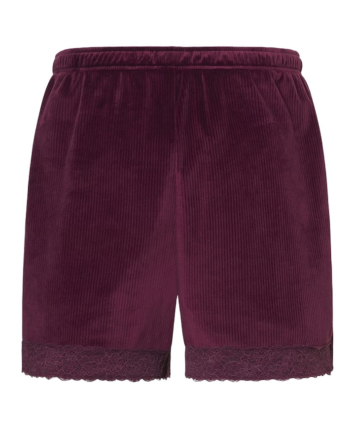 Dames pyjamashorts bordeaux
