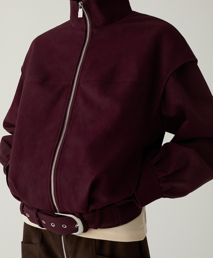 Dames leren jas bordeaux