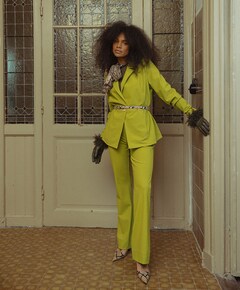 Flair bonded dames broek groen