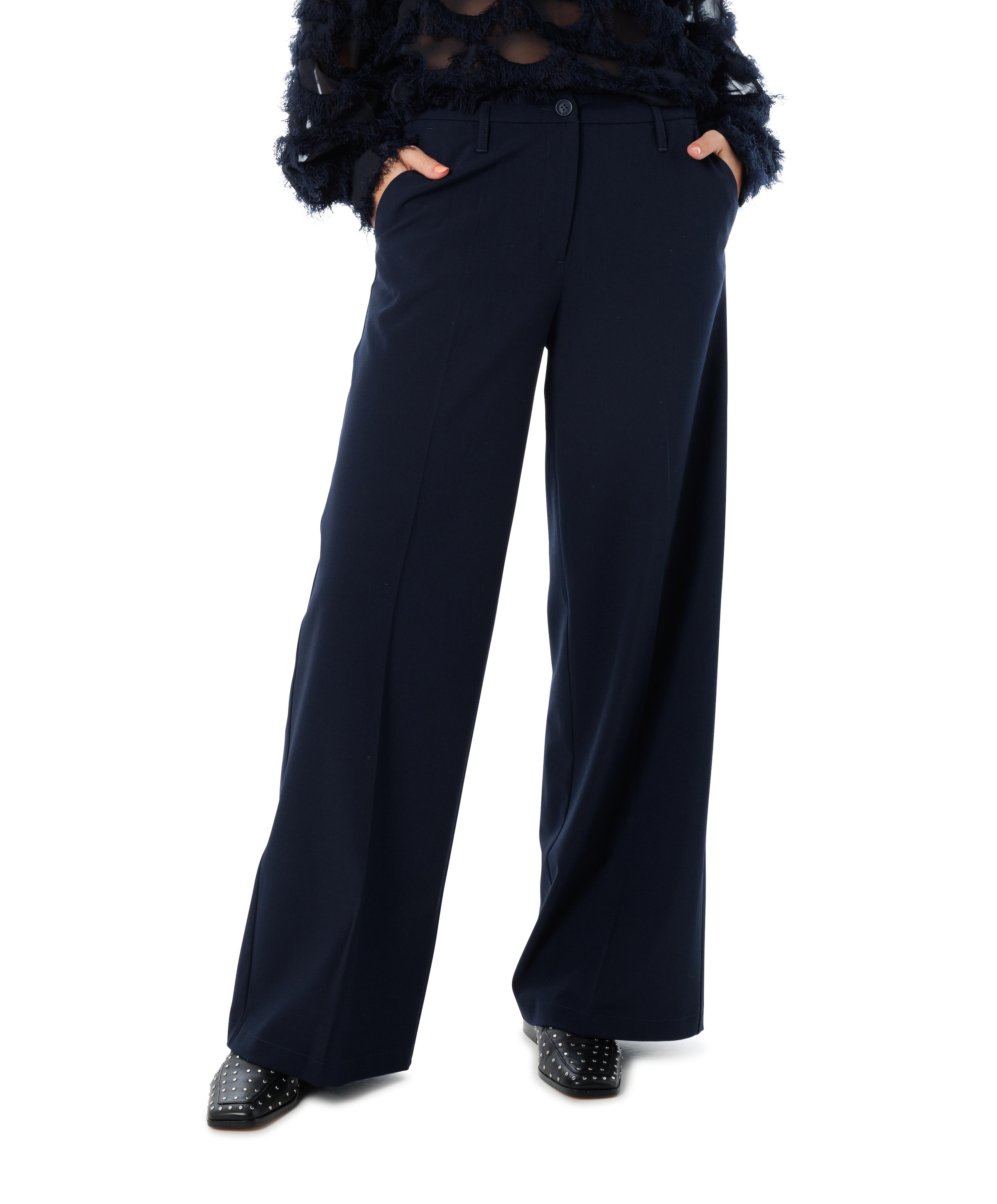 Trousers viscose blend stretch (4s2711) blauw