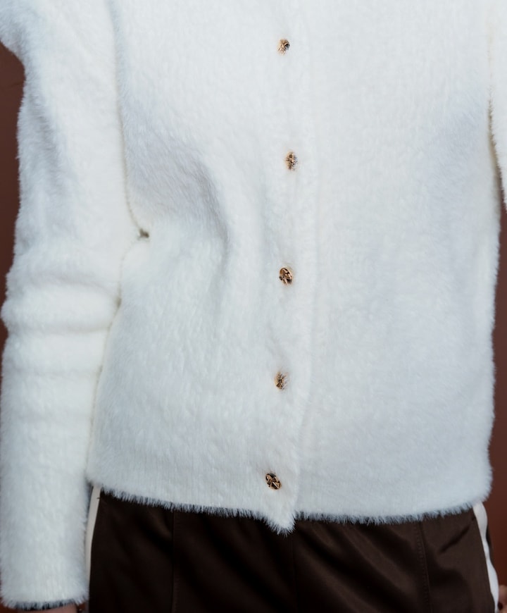 Meisjes vest ecru