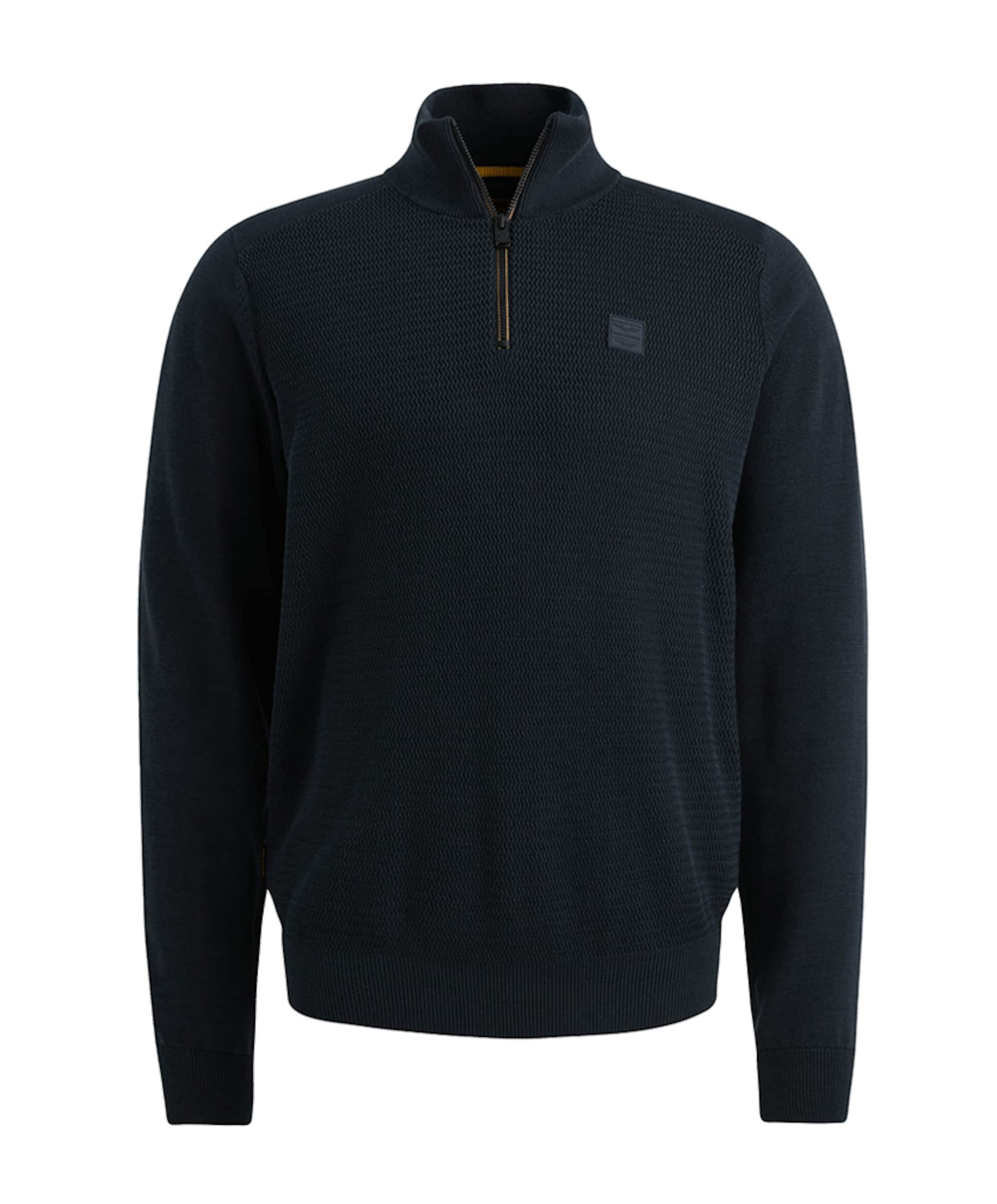 Heren trui met rits blauw