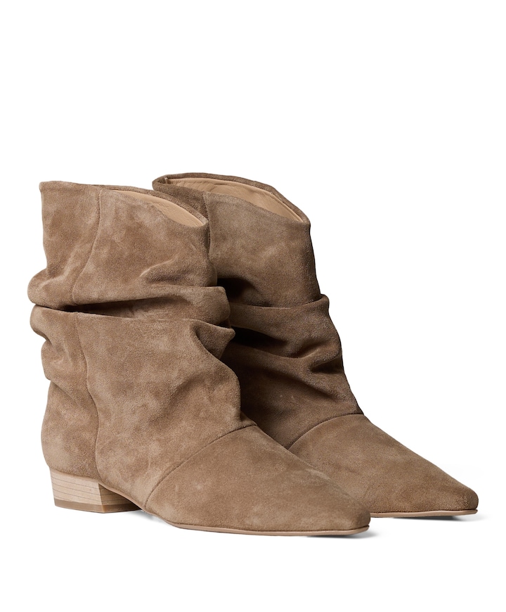dames enkellaarzen beige
