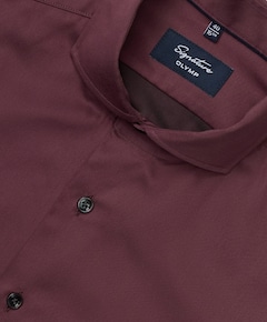 Heren overhemd lange mouw bordeaux