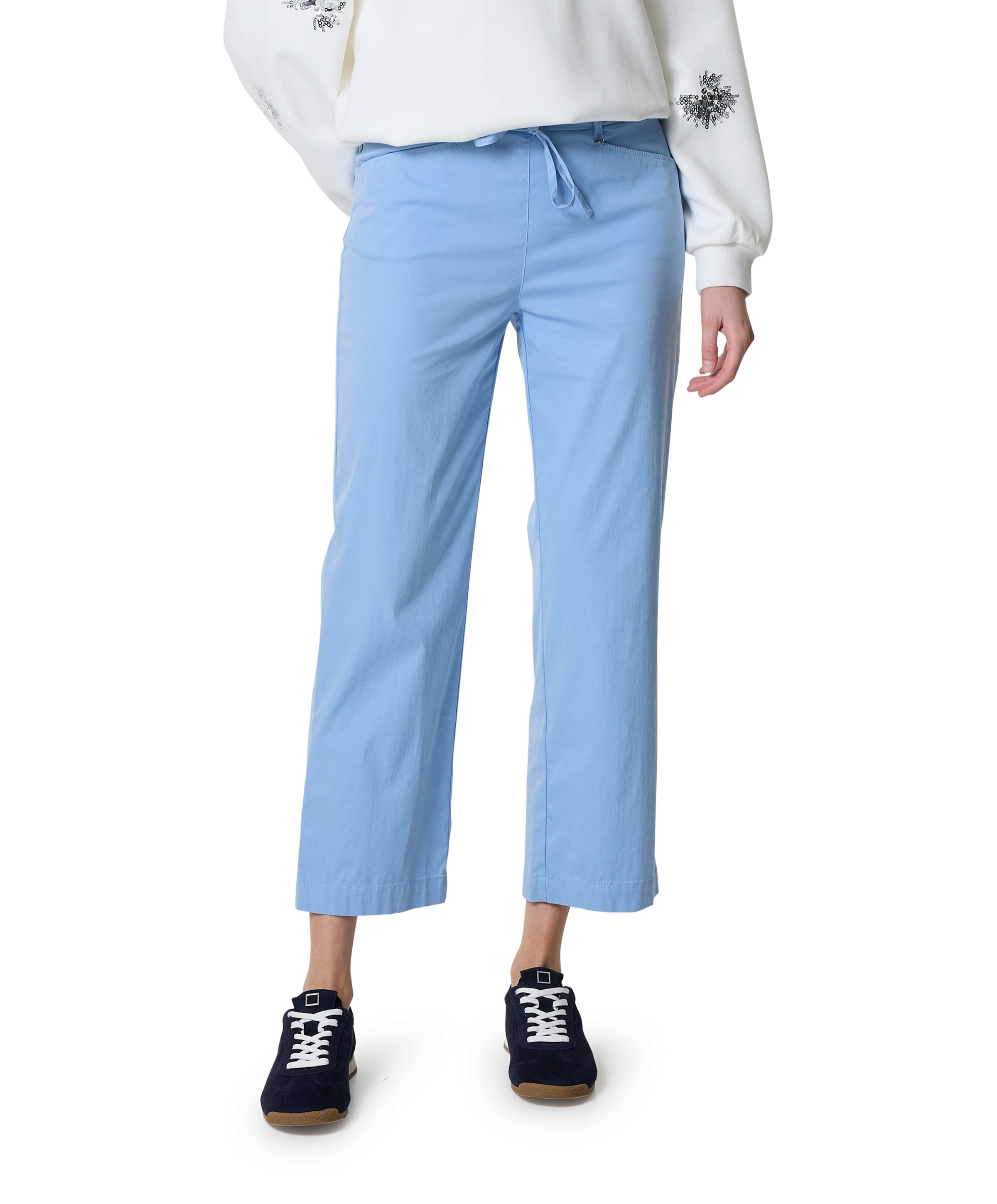 Scarlet Wide Leg 6/8 dames broek blauw