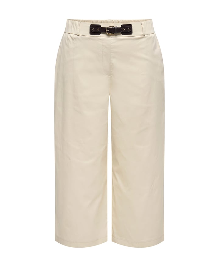 CARANNY HW BELT LONG CULOTTE PNT dames broek beige