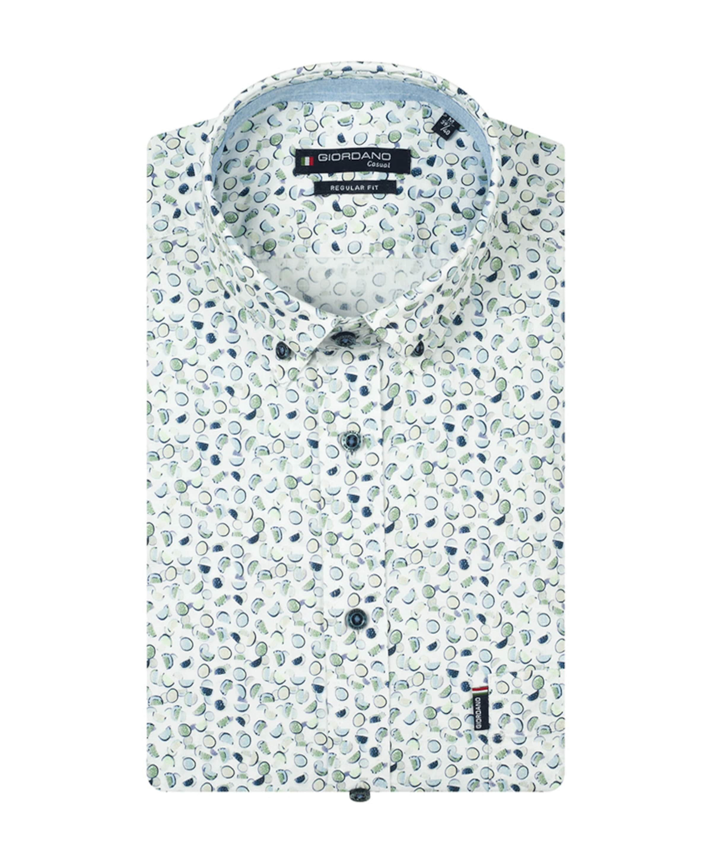 Heren overhemd korte mouw groen