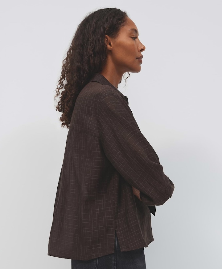 Dames blouse bruin