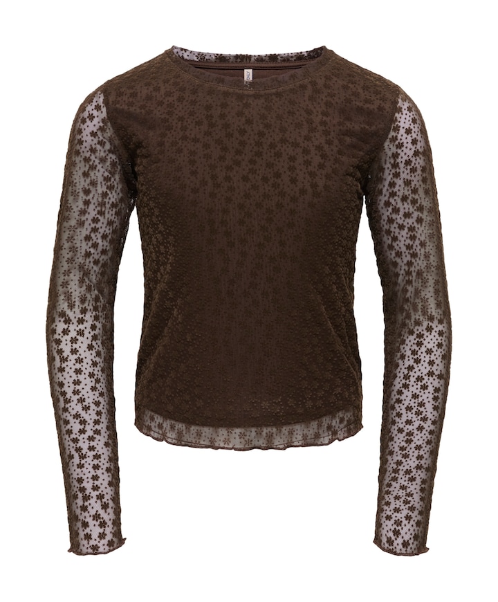 Meisjes longsleeve bruin