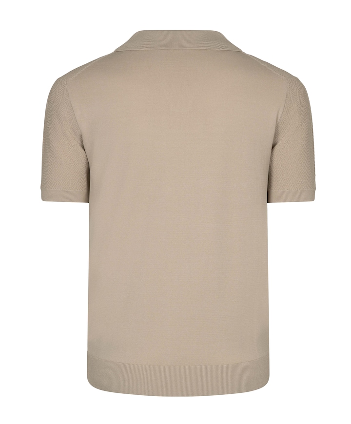 Heren polo beige