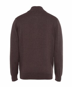 Heren trui met rits bruin