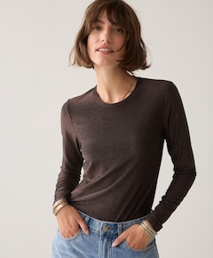 Dames longsleeve bruin