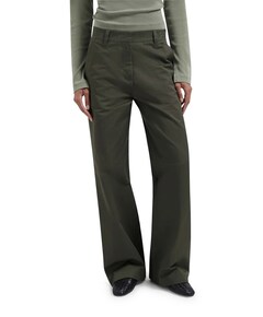 Straight tailored broek groen