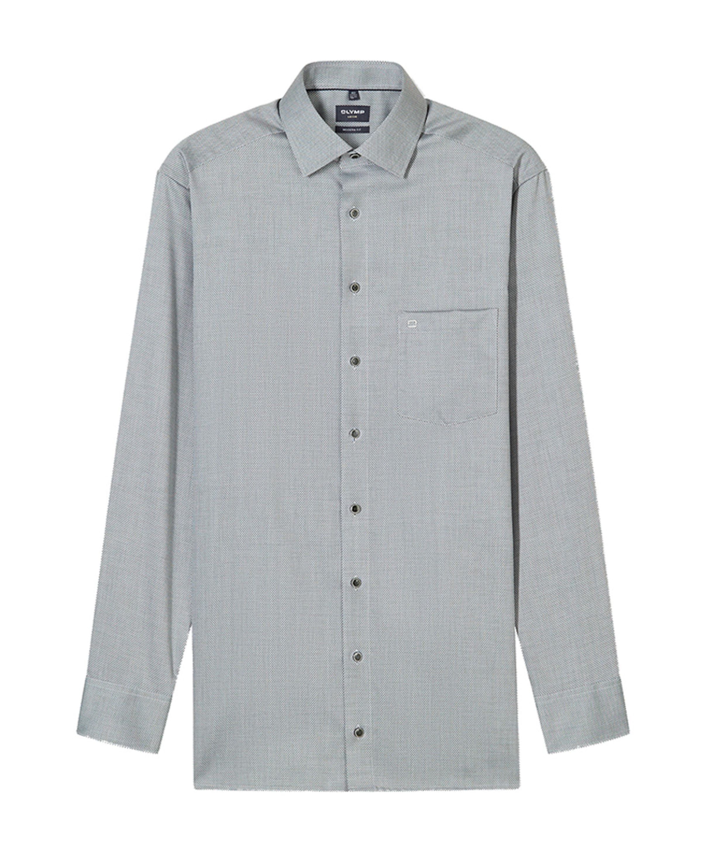 Heren overhemd lange mouw groen