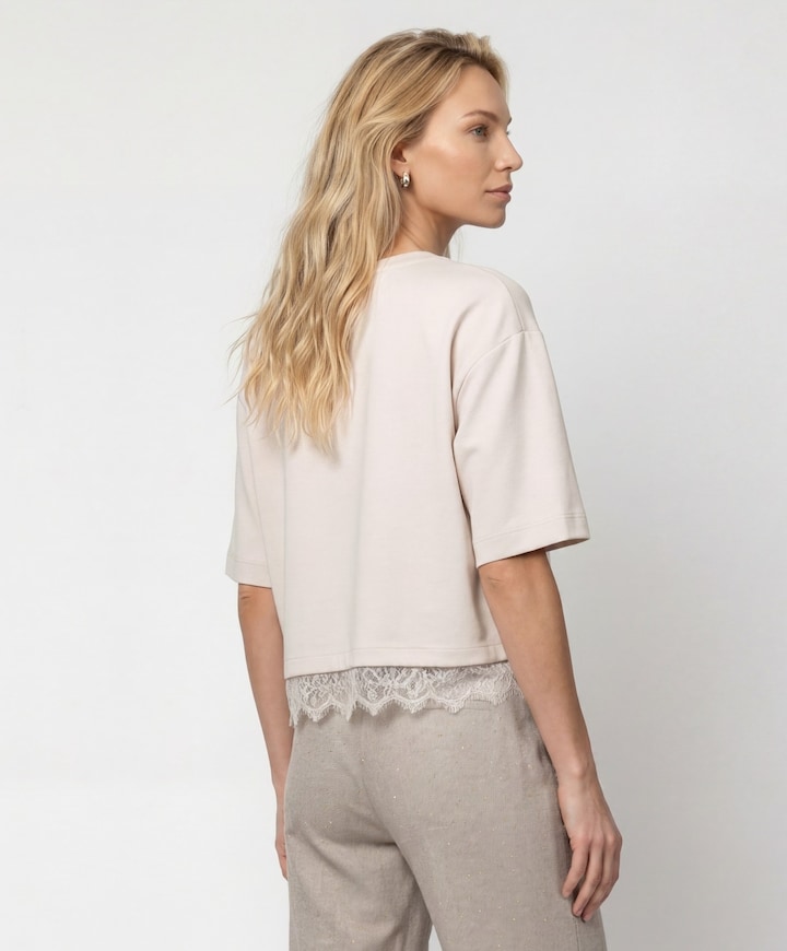 Dames T-shirt ecru