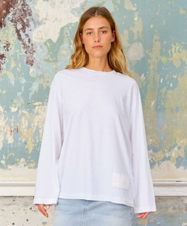 Dames longsleeve wit