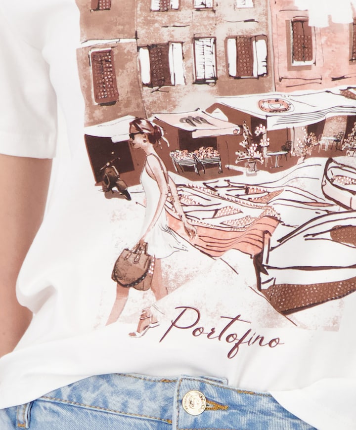 Dames T-shirt ecru