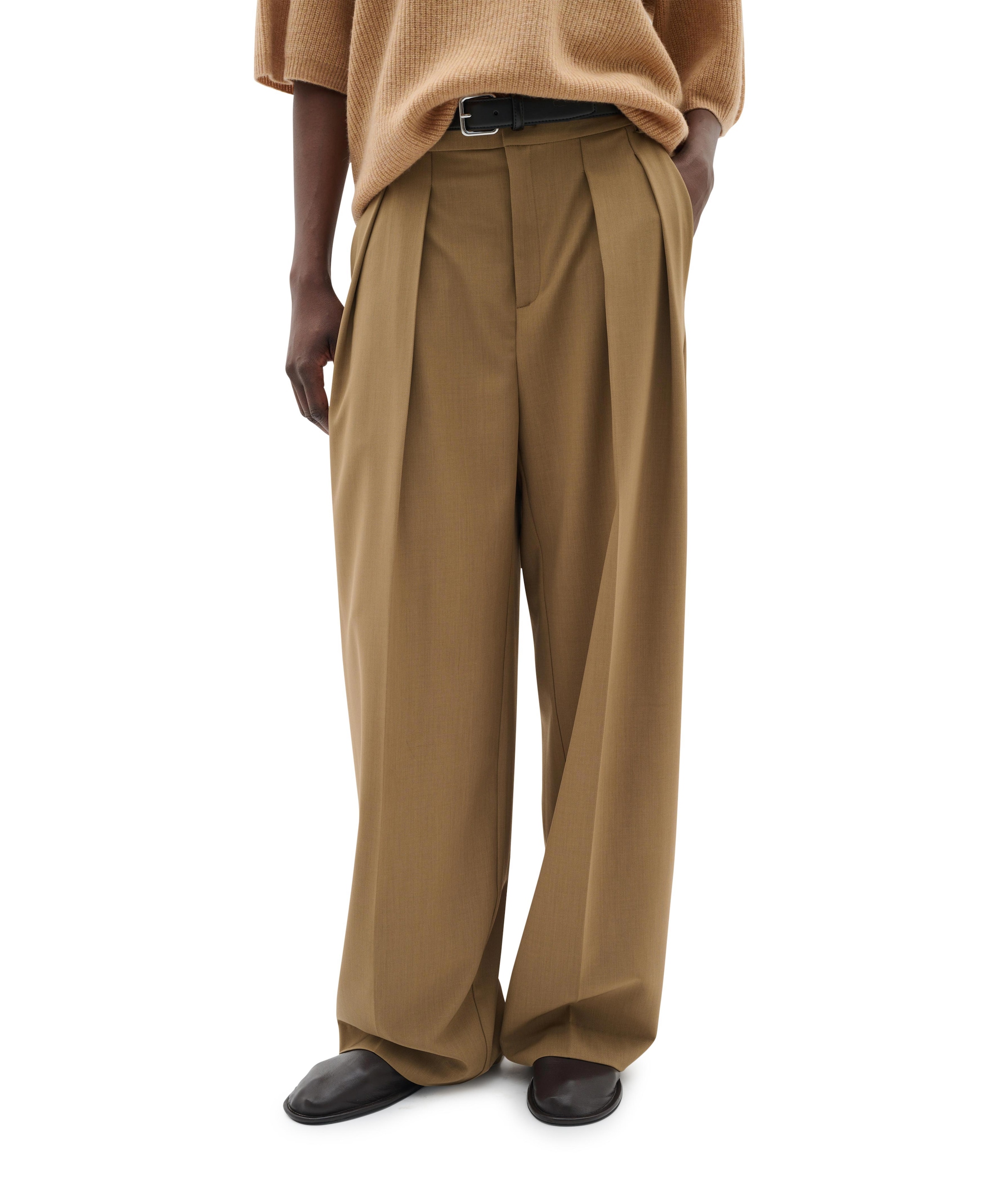 BriettaIW Wide pantalon beige