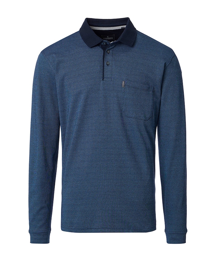 Heren polo blauw
