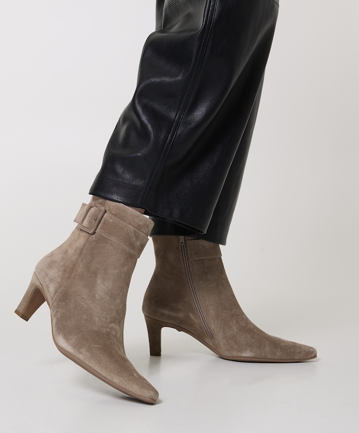 dames enkellaarzen beige