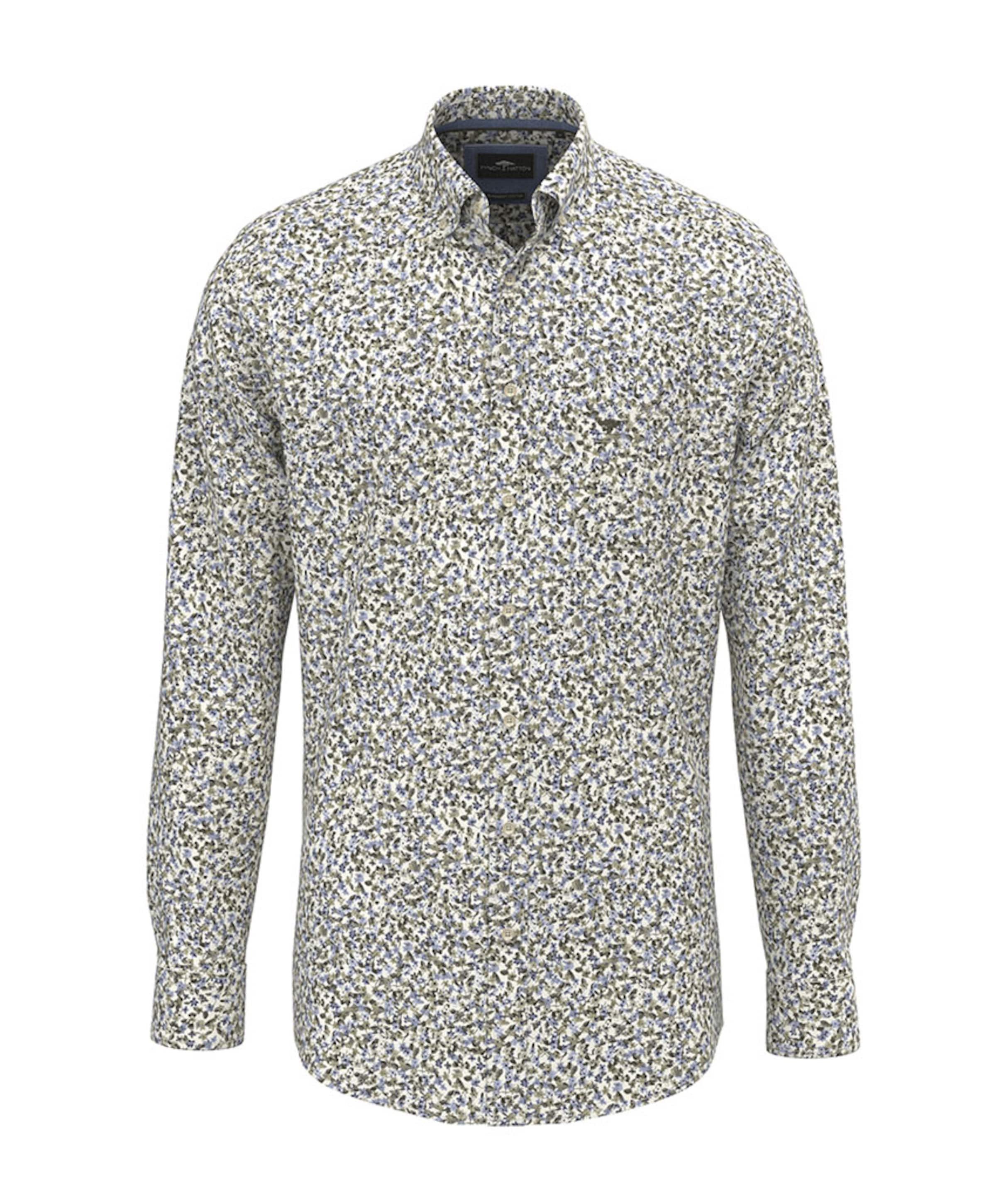 Heren overhemd lange mouw groen