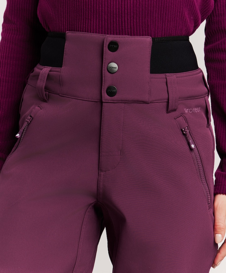 PRTHindon softshell snowpants dames skibroek paars