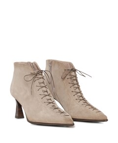 dames enkellaarzen beige