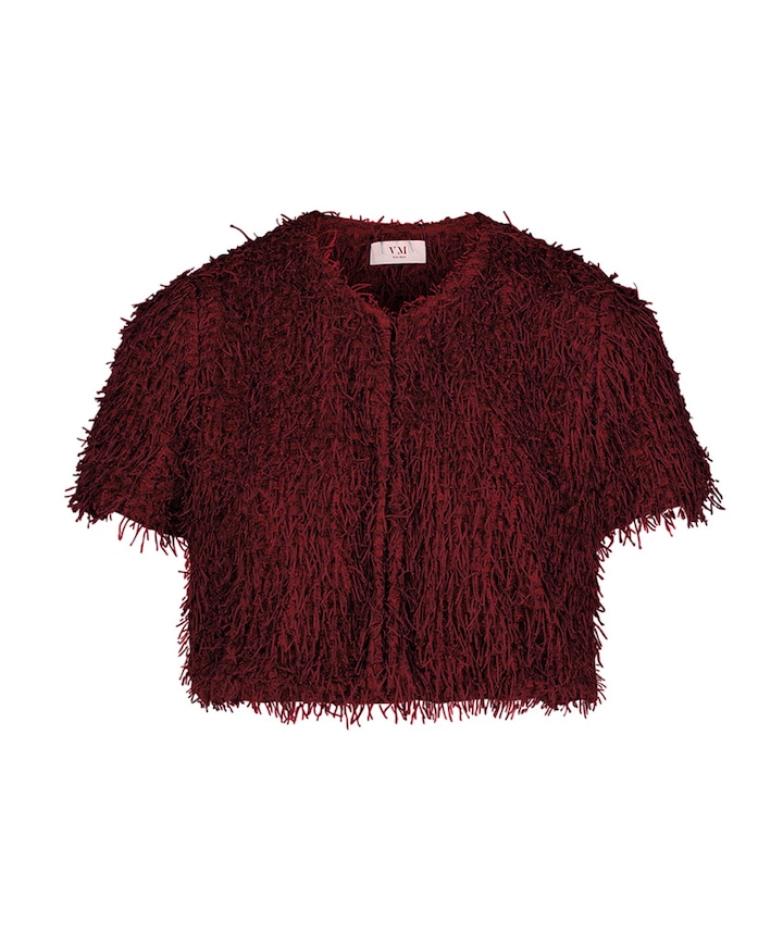 Dames vest bordeaux