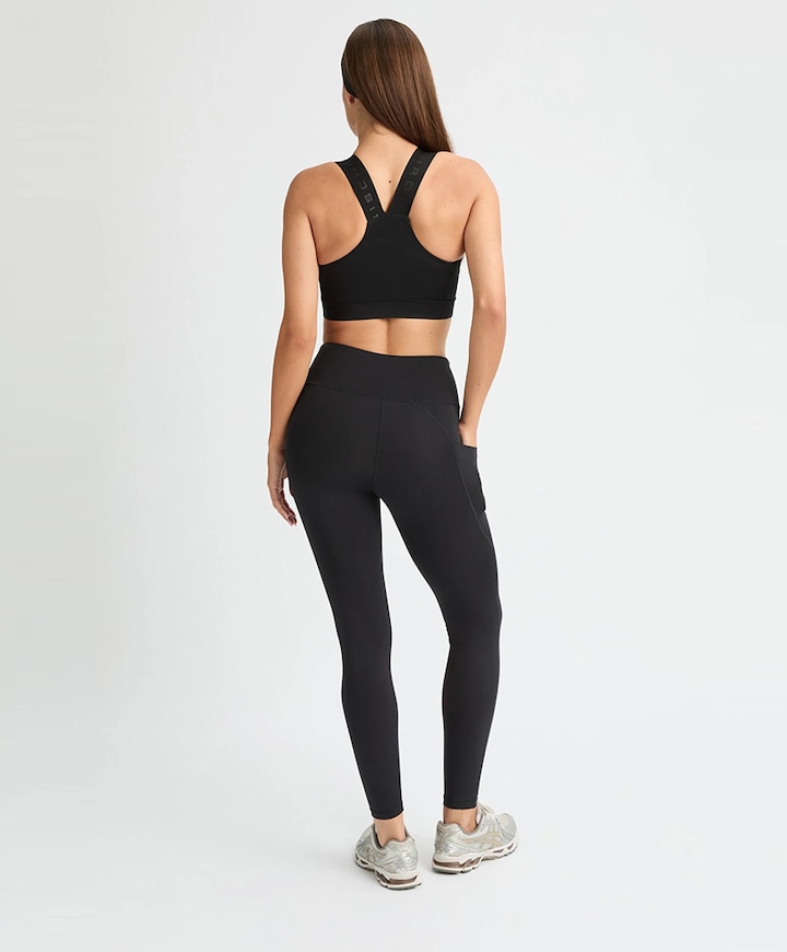 Flattering High Waist Tights dames tight zwart