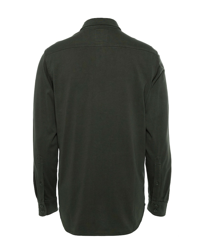 Heren overhemd lange mouw groen