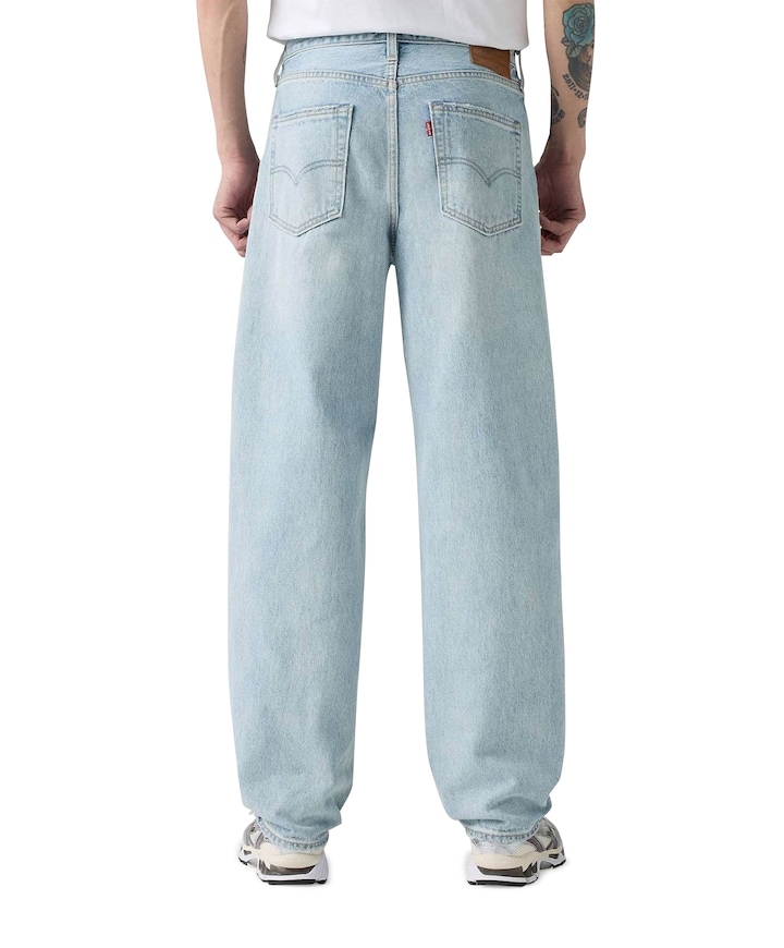 568 Loose straight heren jeans blauw