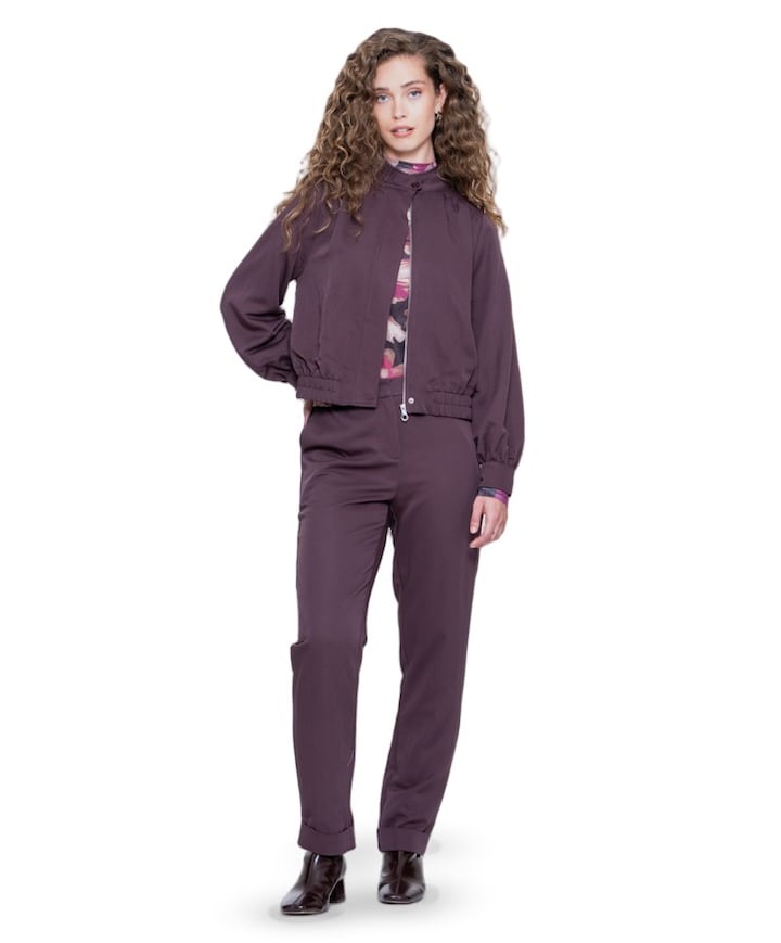 Jog dames broek paars