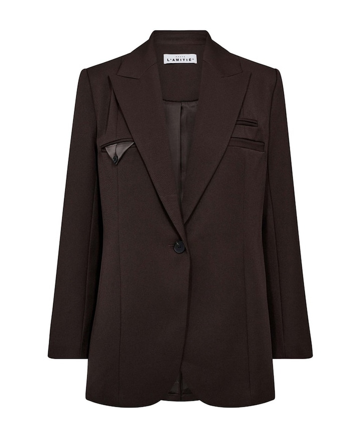 Dames blazer bruin